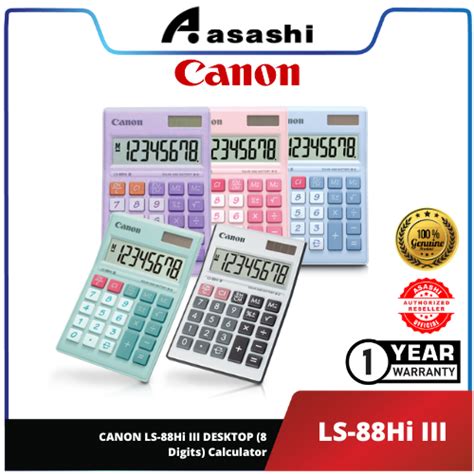 CANON LS 88Hi III DESKTOP 8 Digits Calculator Original 1 Year