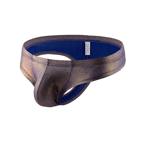 Srogem Mens Sexy Bikini Swimwear Elastic Colorful Bikinis Low Rise Briefs Underwear Sexy