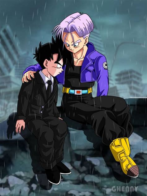 Dragon Ball Commission 28 Trunks Hugging Gohan By