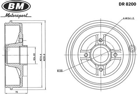 Барабан тормозной задний, 203 мм без подшипника VESTA, X-RAY, SANDERO ...