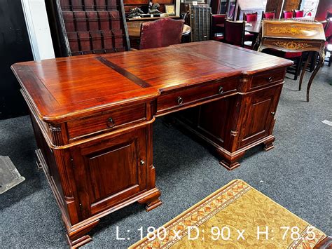 0042025 Grand Wood Pedestal Desk - Stockyard North