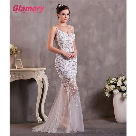 Luxury Beaded Wedding Dress Mermaid Sweetheart Neck Spaghetti Strap