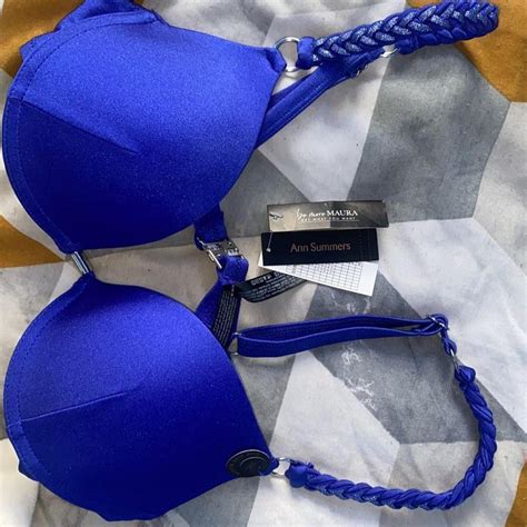 Ann Summers Bikini Top C Blue Depop