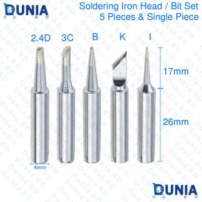 Soldering Iron Head Set Pcs Kd M Inside Hot Bare Copper Electric Soldering Iron Tip Dunia