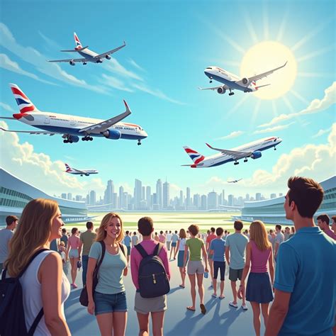 airport scene  british airways stable diffusion
