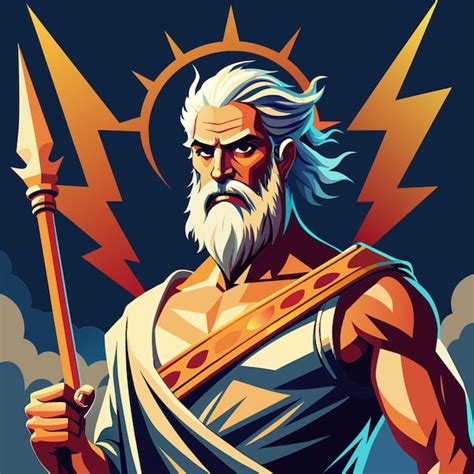 Premium Vector Zeus Is The Father Of Gods And Men And The Most