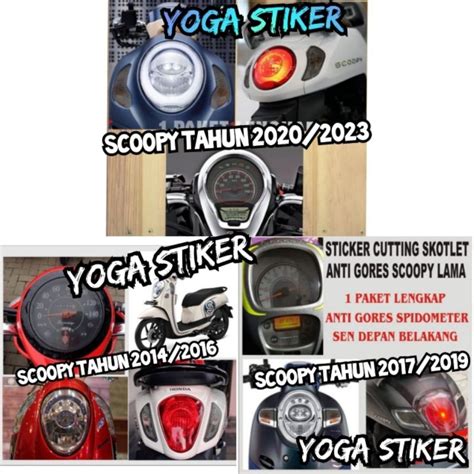 Jual Stiker Anti Gores Spidometer Sein Depan Belakang Honda Scoopy Fi