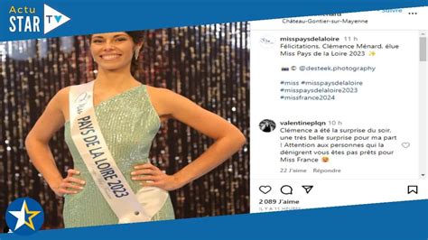 Miss France 2024 qui est Clémence Ménard la sublime Miss Pays de la