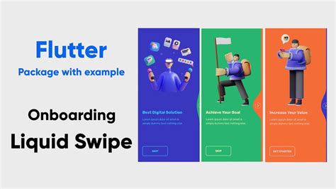 Flutter Onboarding Animation Ui Liquid Swipe Package Youtube