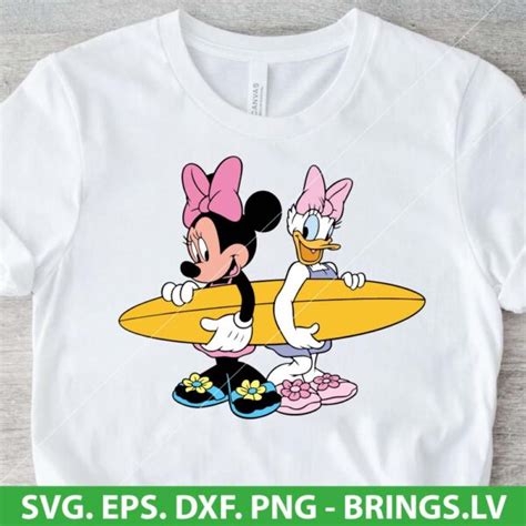 Minnie Mouse And Daisy Duck Beach SVG Minnie Mouse Summer SVG PNG DF