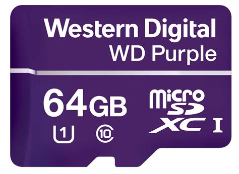 Cartão de memória micro-SD 64 GB WD Purple™ Micro-SD 64 GB | Intelbras