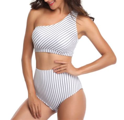China Clothing Bikini Swimwear One Shoulder High Waist Bikini Swimwear Lingerie And Underwear