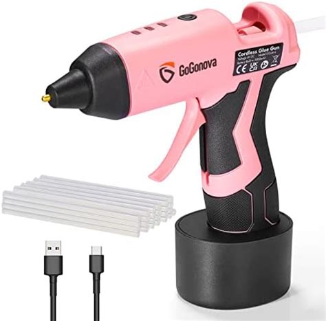 Amtech S1845 Cordless Hot Melt Glue Gun 35W 80W With Glue Sticks Charging Base And Wire Stand