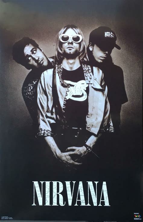 Nirvana Black And White Poster