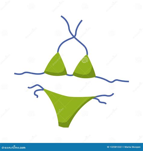 Illustrazione Del Bikini Della Donna Di Vettore Progettazione Di Modo