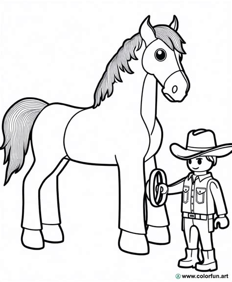 Ausmalbild Von Playmobil Pferd Kostenloser Download Oder Ausdruck