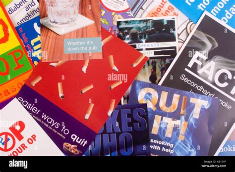A Selection Of Stop Smoking Leaflets Stock Photo Alamy
