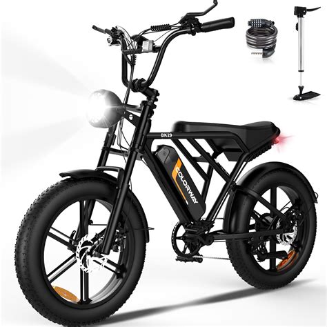 Buy COLORWAY Electric Bikes,20 Inch Off-Road E bike with 4.0 Tire,with ...