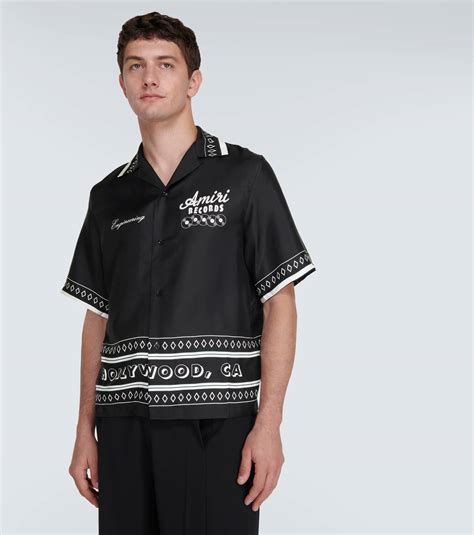 Amiri Amiri Records silk bowling shirt Amiri