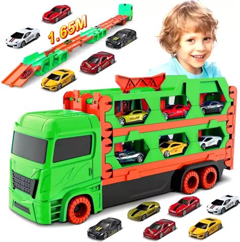 Expandable 165m Truck 6x Race Cars Toy For Boys Age 3 Portable