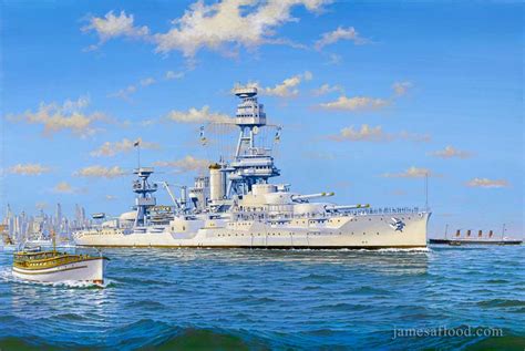 Uss Texas Art Print James A Flood Artist