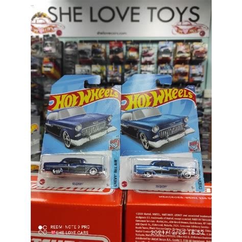 Hot Wheels Collectible 55 Chevy Set Shopee Singapore