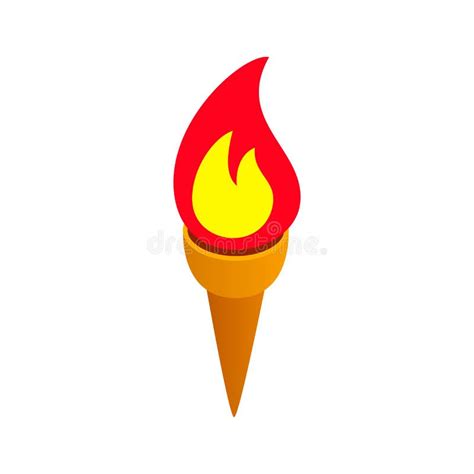 Burning Torch Cartoon Icon Stock Vector Illustration Of Hold 79679361