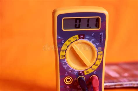 dc current measurement  multimeter stock image image