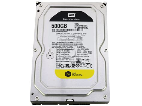 500GB Western Digital WD5001AALS 3.5" SATA Hard Drive (WD5001AALS-00J7B1)