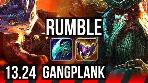 Rumble Vs Gangplank Top 6 0 3 500 Games Dominating Kr Master