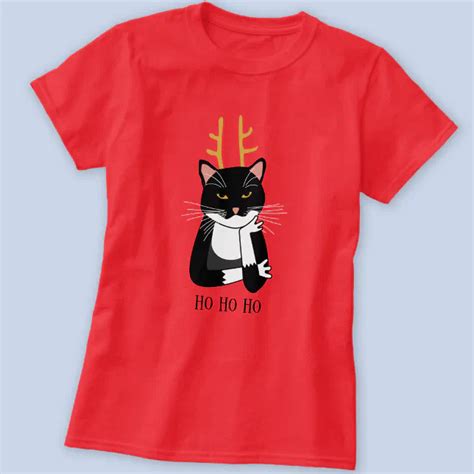 Sarcastic Christmas Cat T Shirt Zazzle