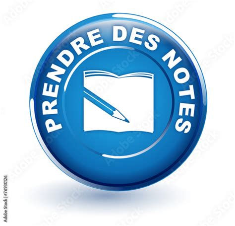 Prendre Des Notes Sur Bouton Bleu Fichier Vectoriel Libre De Droits