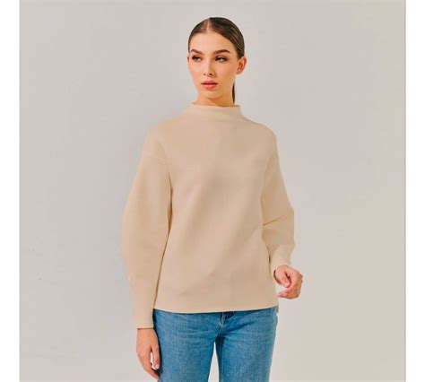 Cakenis Nude Puff Jumper S Women S Fashion Muslimah Fashion Tops On Carousell