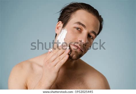 Portrait Mid Aged Brunette Shirtless Man Stock Photo Shutterstock