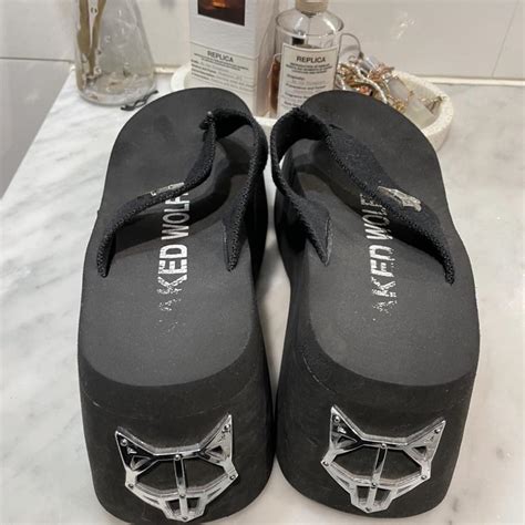 Naked Wolfe Desire Platform Thong Sandals Size AU Depop