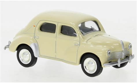 Diecast Model Cars Renault 4cv 164 Norev Beige 1946