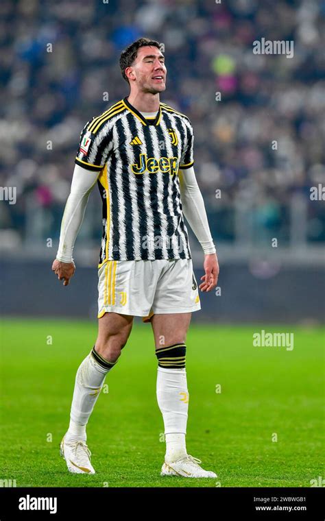 Turin Italy 11th Jan 2024 Dusan Vlahovic 9 Of Juventus Seen