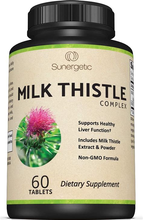 Powerful Milk Thistle Formula For Healthy Liver Detox And Cleanse 60