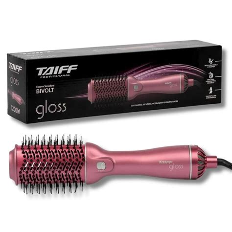 Escova Secadora Taiff Bivolt - Escova Secadora Taiff Gloss Rose Bivolt Bivolt