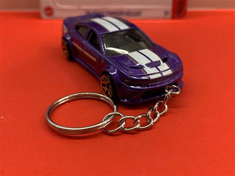 Hot Wheels Dodge Charger Hellcat Keychain Etsy