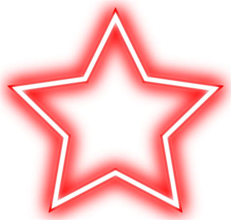 Lebendig Neon Star Auf Transparent Hintergrund 23207233 Png