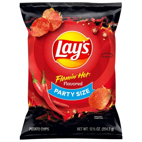 Lay S Potato Chips Flamin Hot Flavored Party Size Same Day Delivery Or Pickup Save Mart