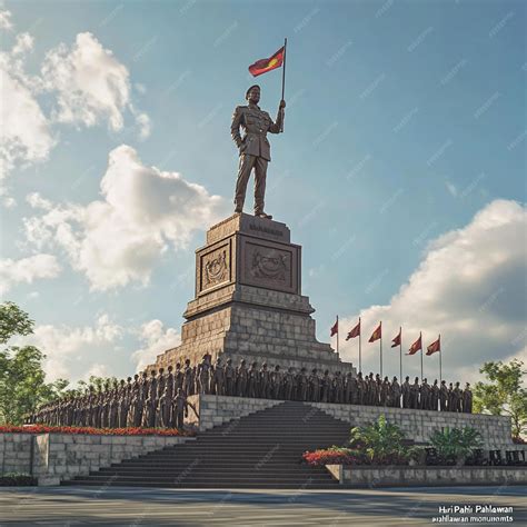 Honoring Heroes Visuals of Monuments and Statues for Hari Pahlawan