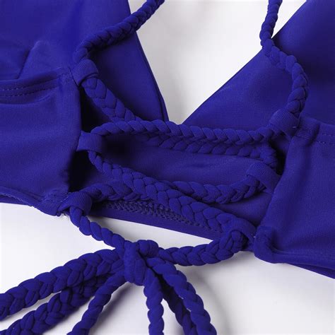 Maillot De Bain Femme L Opard Omkagi Bikini Uni Push Up Chancr Micro Bandage Sexy Blanc