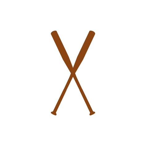 Premium Vector Double Baseball Bat Logo