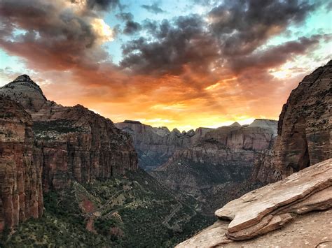 MichaelPocketList: Sunset at Zion National Park, Utah [OC][4032x3024]