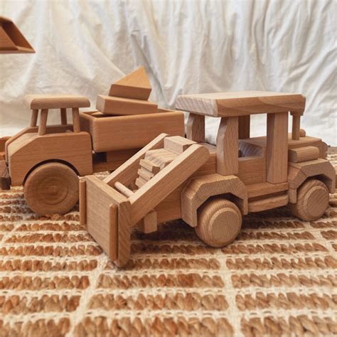 Wooden Toy Bulldozer | Little French Hear