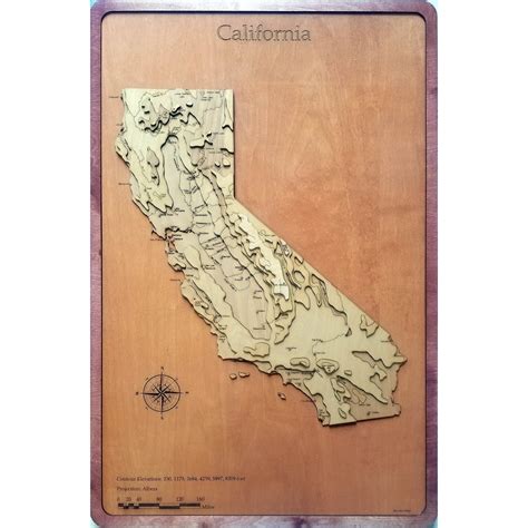 California Wood Map — Meridian Maps