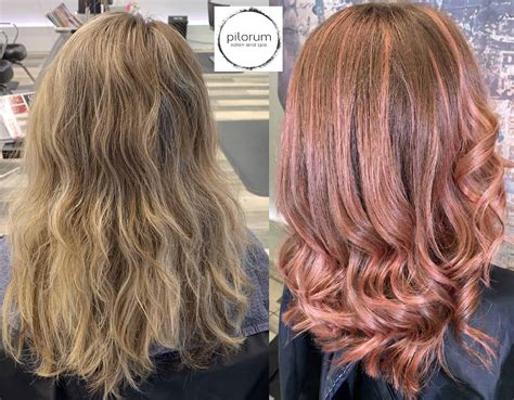 Rose Gold Hair Color Images | Pilorum Salon and Spa