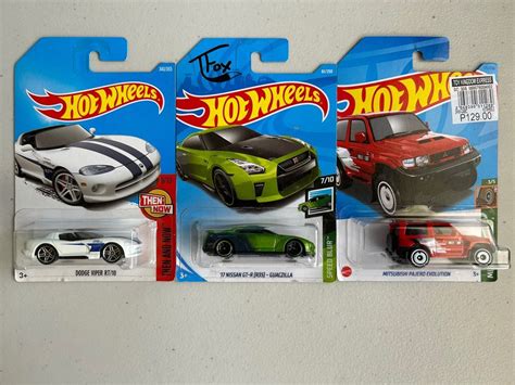 Hot Wheels Mainline Set Nissan GTR Pajero Dodge Viper Hobbies Toys Toys Games On Carousell